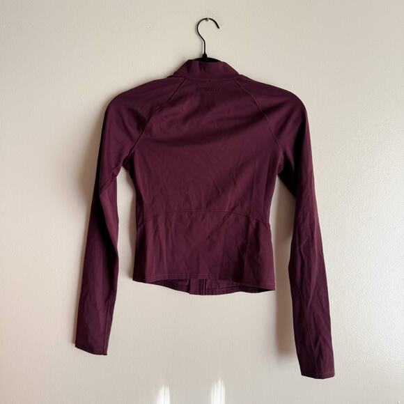 Nike x Skims Matte Currant Burgundy Mock Neck Full Zip Jacket NikeSKIMS - Picture 6 of 7